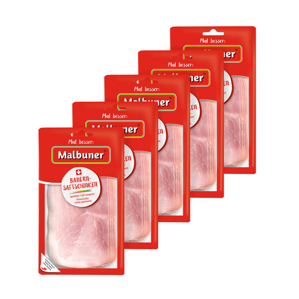 Jambon fermier Malbuner – Barquette Midi 5 x 120 g