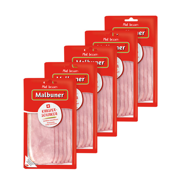 Jambon croustillant Malbuner – Barquette Midi 5 x env. 120 g