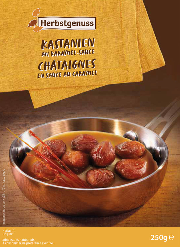 Herbstgenuss Kastanien an Karamellsauce 250g