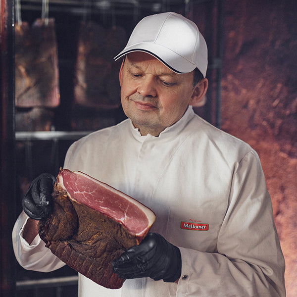 Malbuner jambon de campagne - Freixenet Cava - Planche à découper ronde - érable