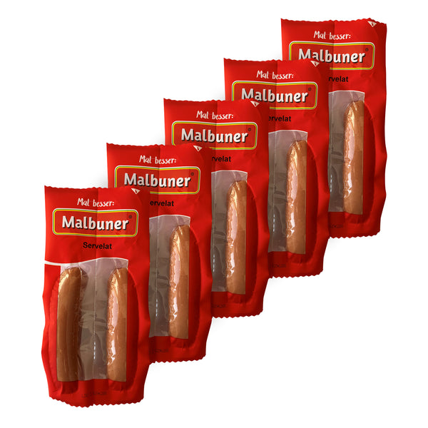 Cervelas Malbuner 5x environ 340g