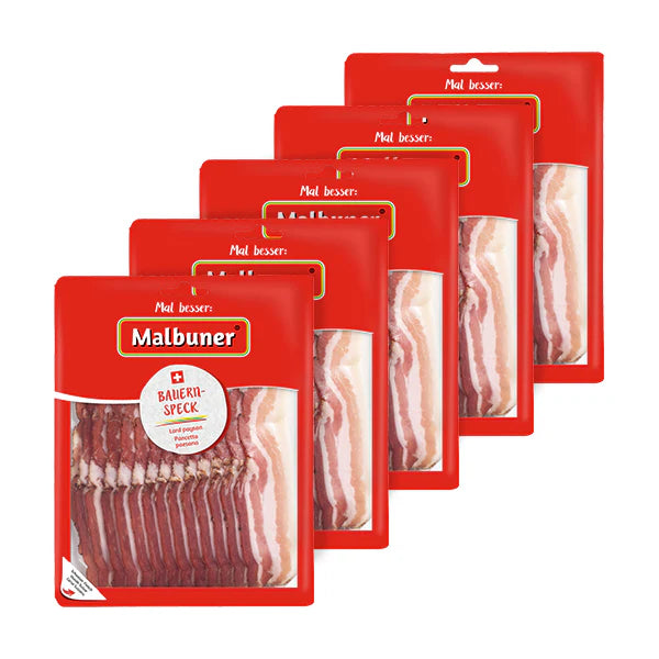 Malbuner Bauernspeck Fan-Packung geschnitten 5x110g