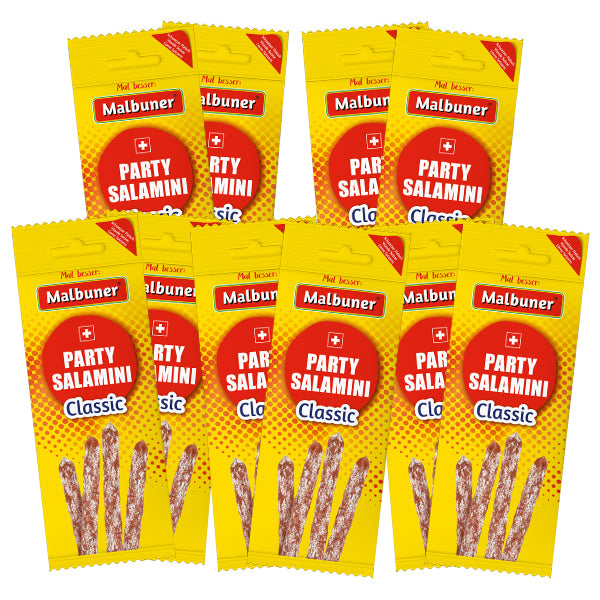 Malbuner Party Salamini Classic Fan-Packung 10x40g.