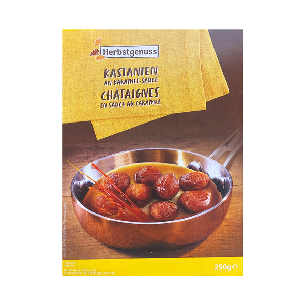 Herbstgenuss Kastanien an Karamellsauce 250g