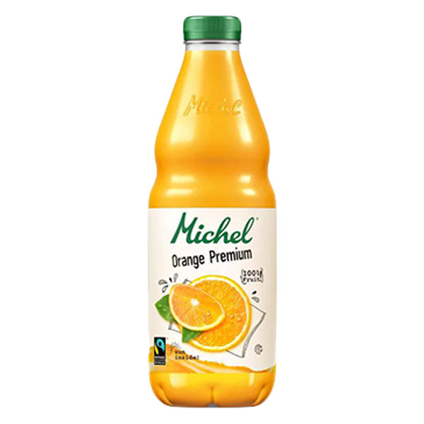 Der Orangensaft für Michel Orange Premium wird zu 100% aus erntefrischen, sonnengereiften Orangen gepresst.