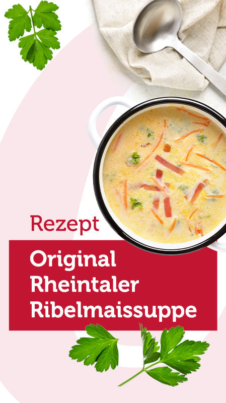 Regionale Spezialitäten Rezept für Rheintaler Ribelmaissuppe