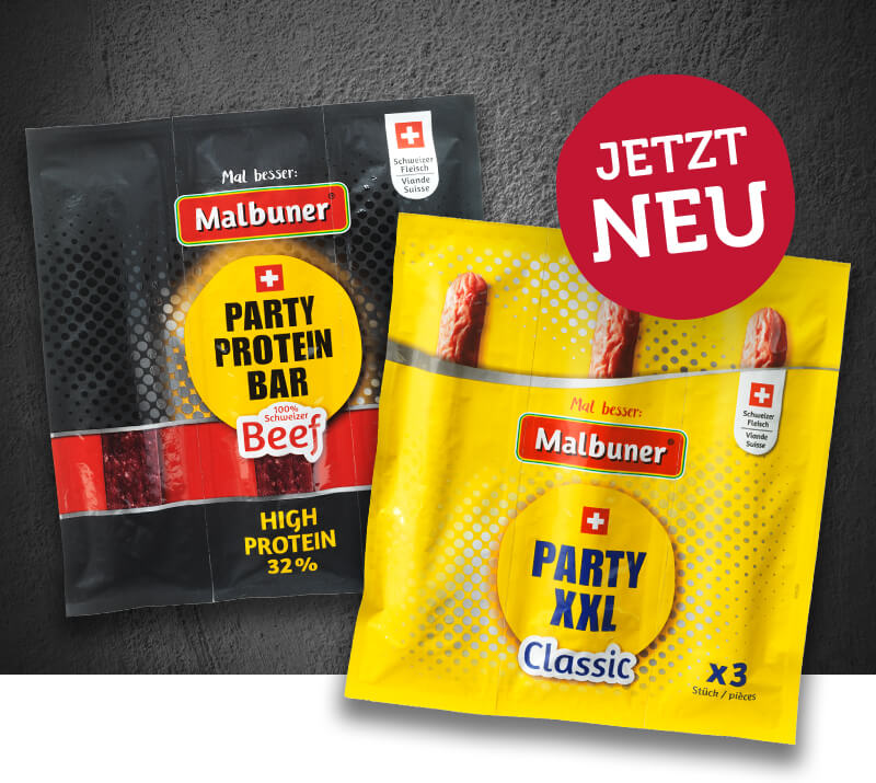 Malbuner Party Protein Bar und Party XXL